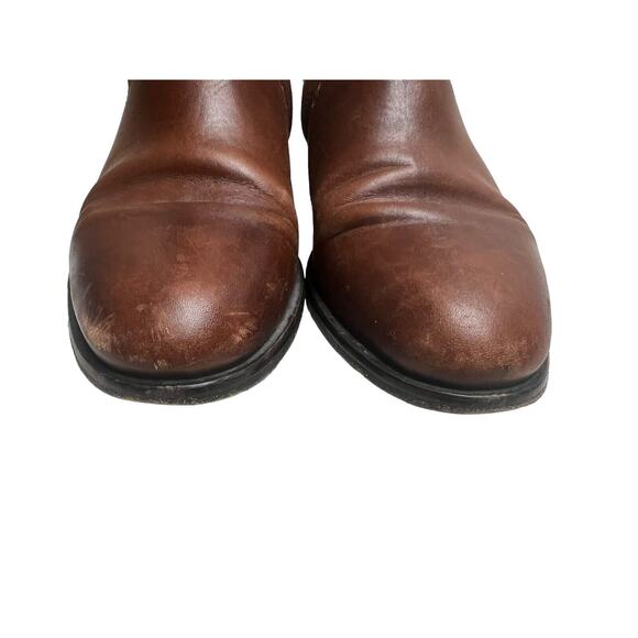 Franco Cuadra Brogue Buckle Zip Brown Leather Riding Boots SZ 9 US / 26 MEX - Picture 4 of 9